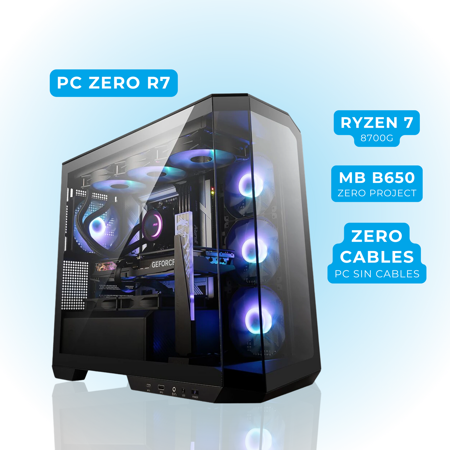 PC Ryzen 7 8700G + 32 GB RAM DDR5 + SSD 1 TB - (Jaguar)