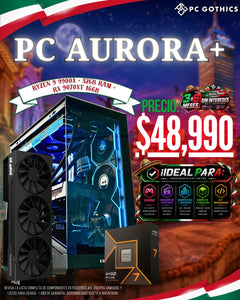 PC Aurora+ - Ryzen 9 9900X + 32GB RAM + RX 9070XT 16GB