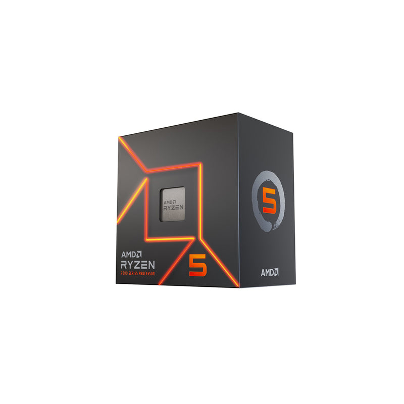 PROCESADOR AMD (100-100001015BOX) RYZEN 5 7600 S-AM5, 6 CORE 3.8 GHZ, 65W, C/GRAFICOS, C/FAN-1