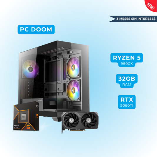 PC Ryzen 5 9600X + 32 GB RAM + RTX 5060Ti - (PC Doom)