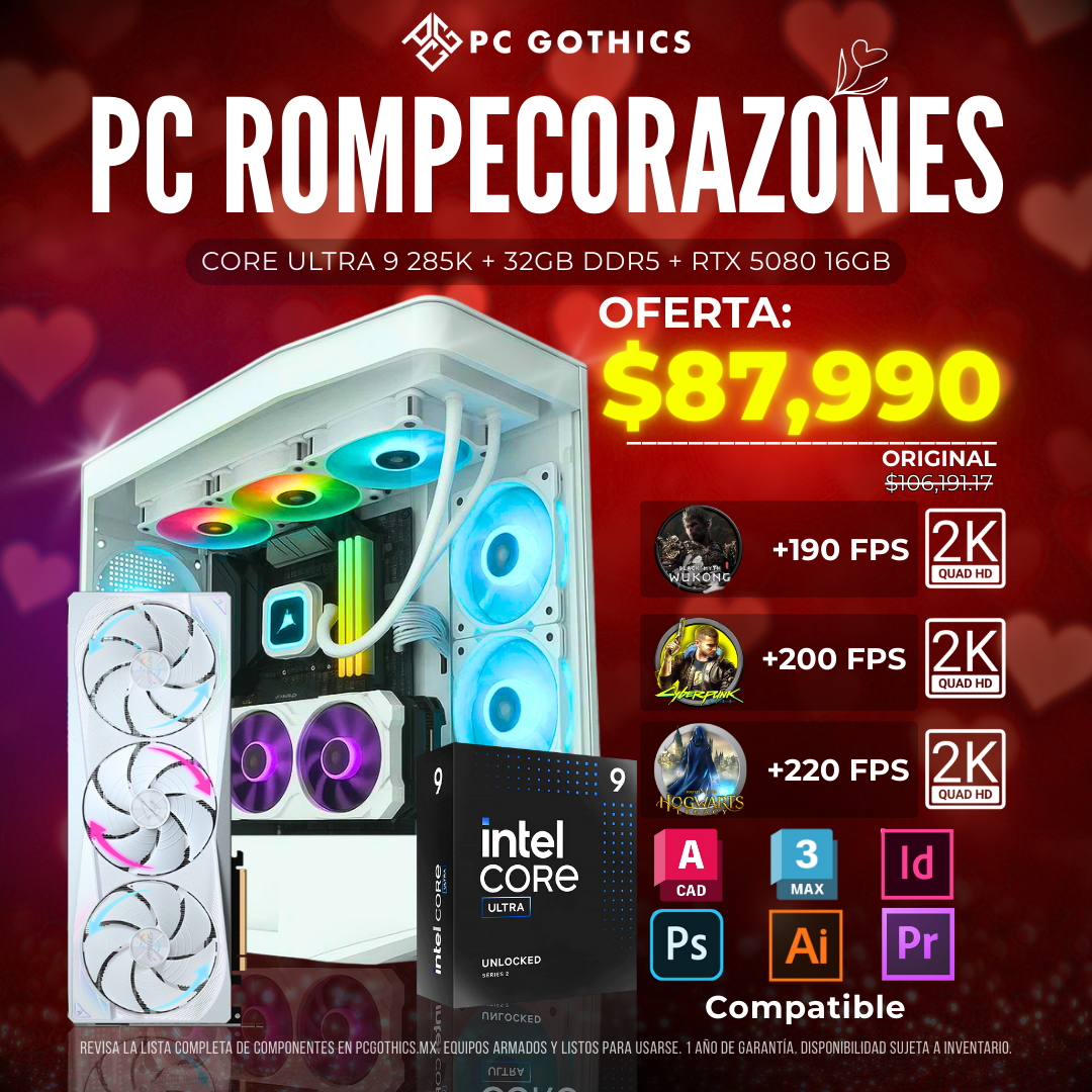 PC Rompecorazones Ultra 9 285K + 32 GB DDR5 + RTX 5080-1