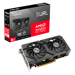 TARJETA DE VIDEO ASUS (DUAL-RX7600-O8G-EVO) 8G GDDR6, 128BIT, PCI-E 4.0,HDMI,3*DP-1