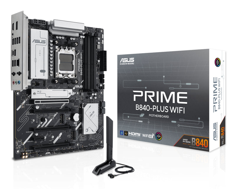 MOTHERBOARD ASUS (PRIME B840-PLUS WIFI) SOCKET AM5,4*DDR5,HDMI,DP,PCIE-4.0,WIFI6E, ATX