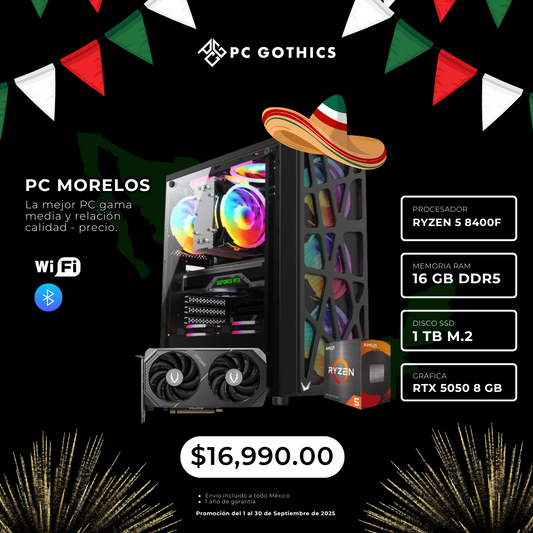 PC Ryzen 5 + 16 GB RAM + SSD 1 TB + RTX 5050 - (PC Morelos)