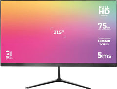 MONITOR LED 21.5" ACTECK (AC-933858) SP215,1920*1080,75HZ,5MS,HDMI,VGA,DC,INCLINACION,NEGRO-1