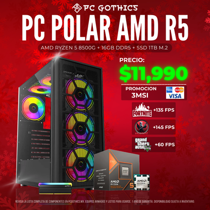 PC Ryzen 5 8500G + 16GB DDR5 + 1TB M.2 SSD