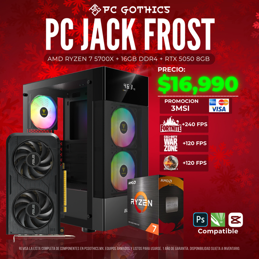 PC Ryzen 7 5700X + 16 GB RAM + RtX 5050