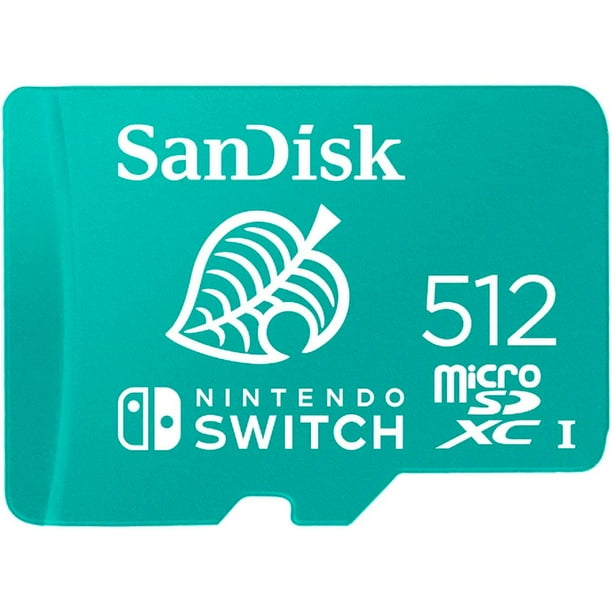MEMORIA MICROSD SDXC SANDISK 512GB (SDSQXAO-512G-GNCZN) NINTENDO SWITCH, ANIMAL CROSSING