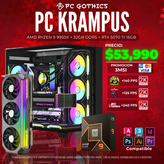 PC Ryzen 9 9950X + 32 GB DDR5 + RTX 5070Ti 16GB