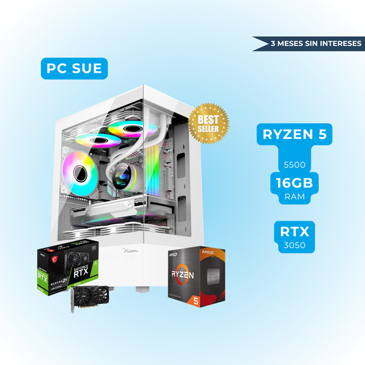 PC Ryzen 5 + 16 GB RAM + SSD 1 TB  + RTX 3050 - (PC Sue)