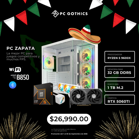 PC Ryzen 5 9600X + 32 GB RAM + RTX 5060Ti - (PC Zapata)