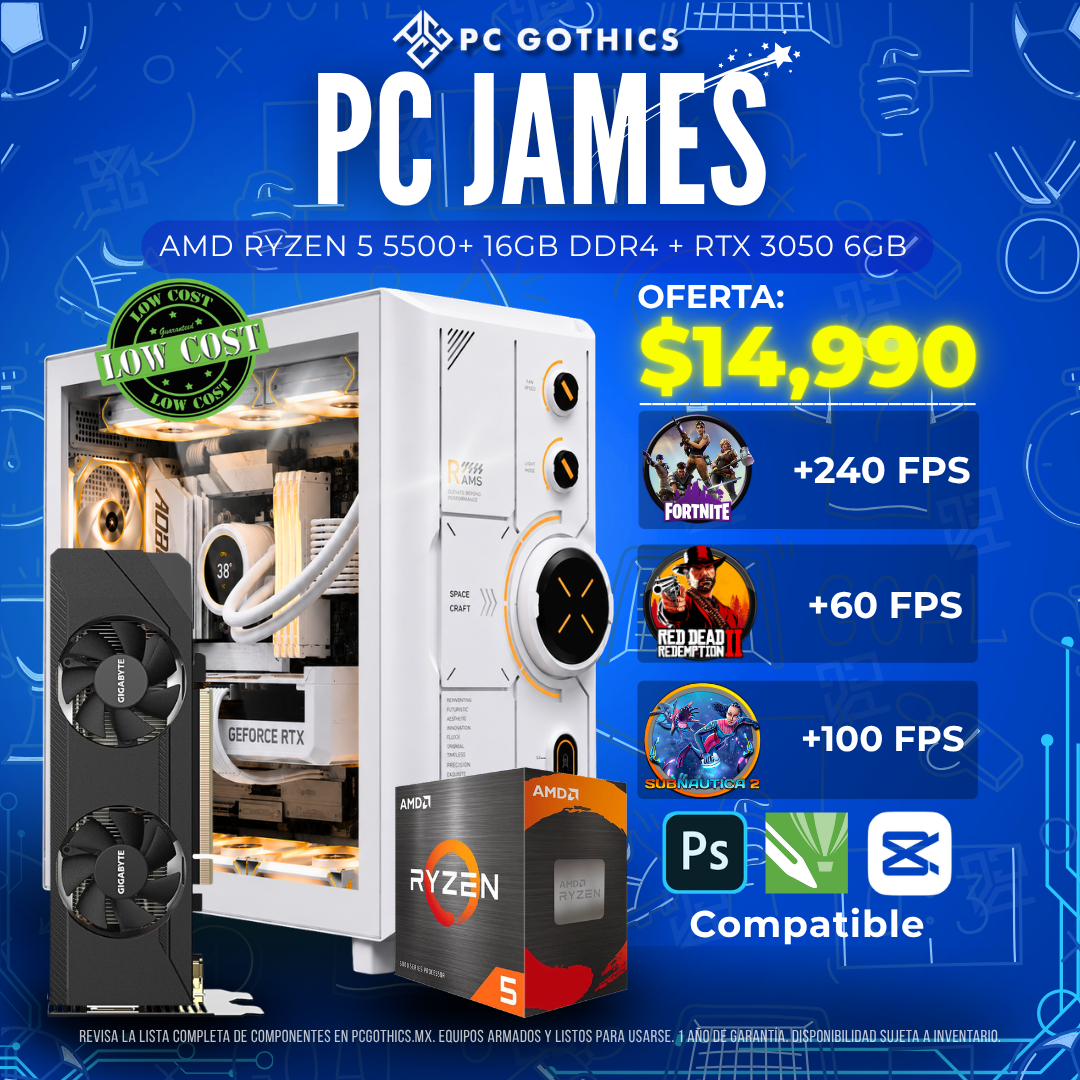 PC Ryzen 5500 + 16GB RAM + RTX 3050