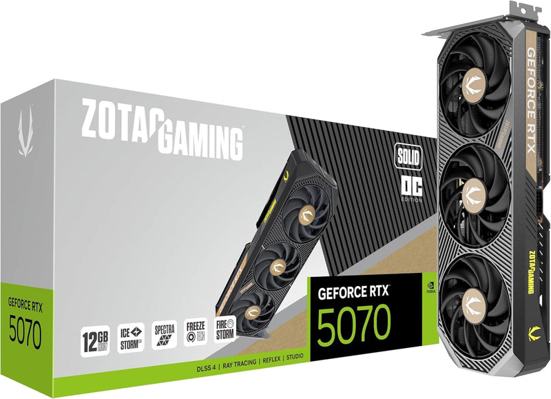 TARJETA DE VIDEO ZOTAC RTX 5070 SOLID OC 12GB