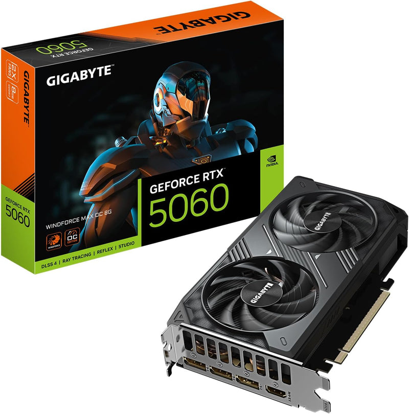TARJETA DE VIDEO GIGABYTE RTX 5060 WINDFORCE MAX OC 8G