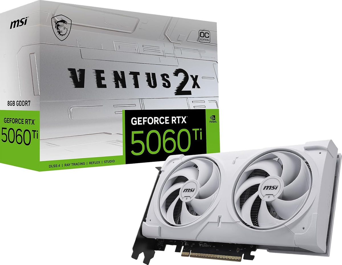 TARJETA DE VIDEO MSI RTX 5060 TI 8G VENTUS 2X OC WHITE PLUS