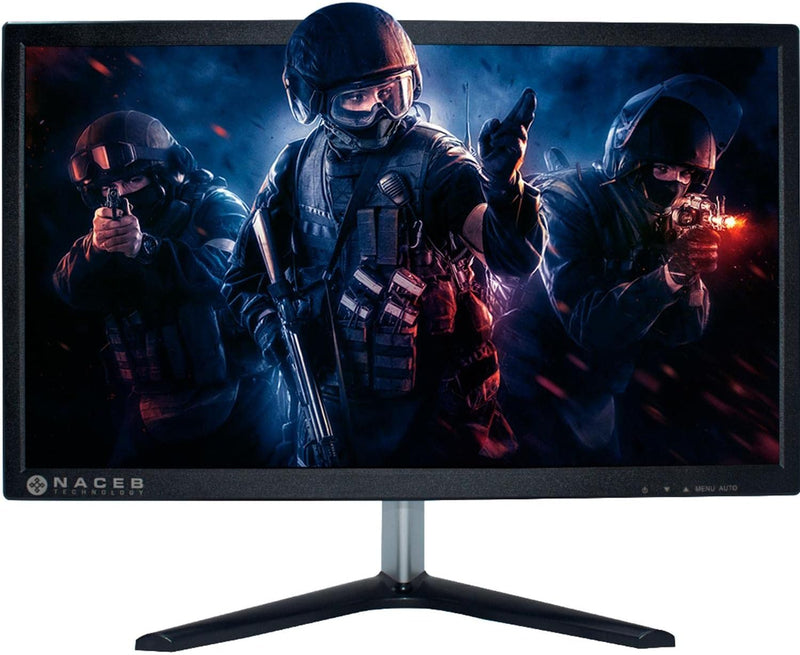 MONITOR LED 19.5" NACEB (NA-627) 1600/900 HD, 50/60 HZ, VGA + HDMI, NEGRO.-1