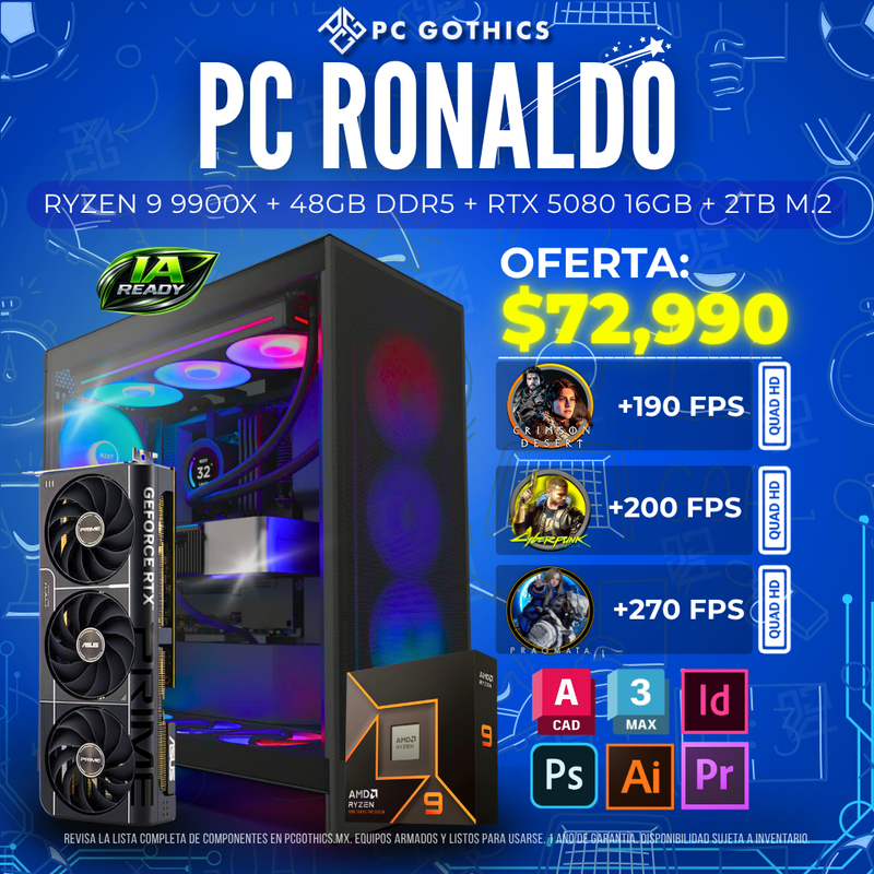 PC Ryzen 9 9950X3d + 48 GB DDR5 + RTX 5080 16GB-1
