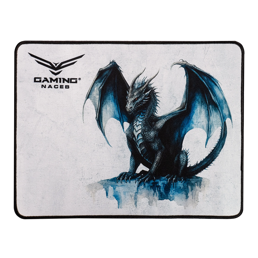 MOUSE PAD NACEB (NA-0977) DRAGOX II MICROFIBRA, BASE DE CAUCHO ANTIDESLIZANTE, S, 32.6*25CM-1