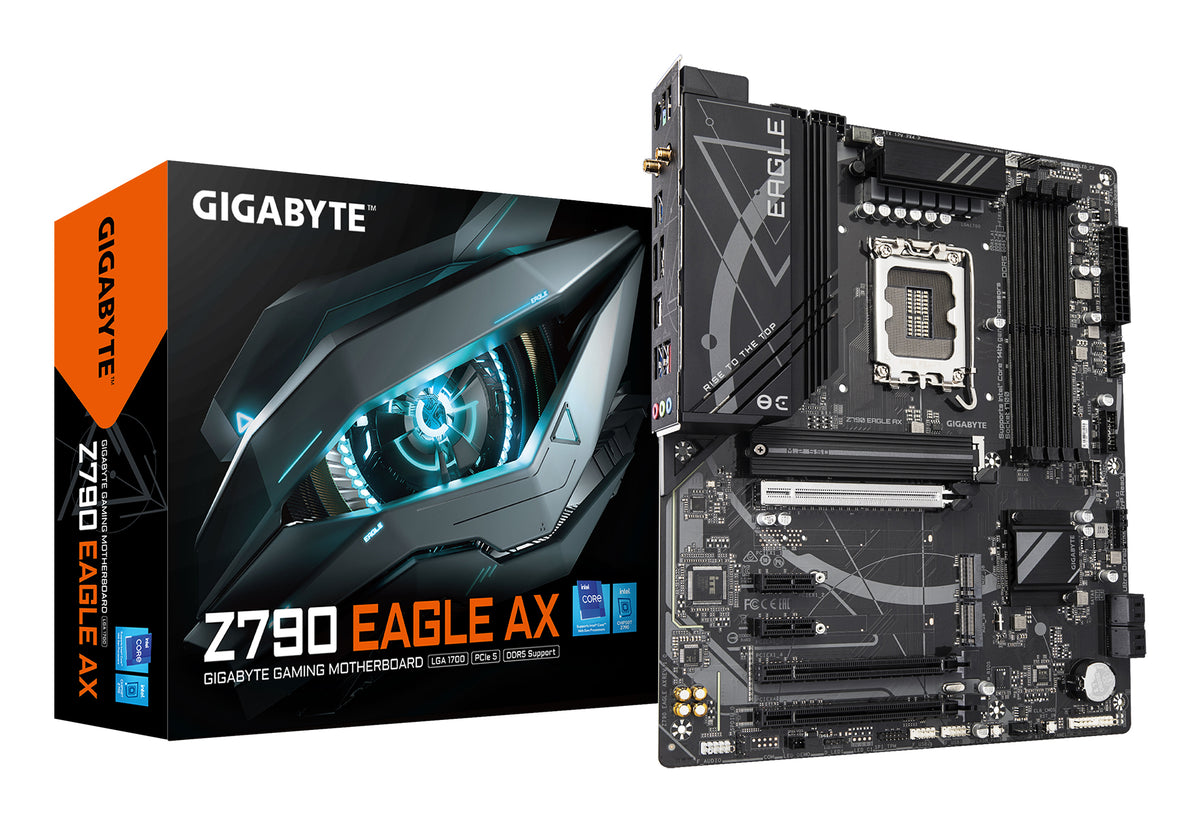 MOTHERBOARD GIGABYTE (Z790 EAGLE AX) SOCKET 1700,4*DDR5 5600MHZ,HDMI,DP,WIFI6E,BT 5.3,ATX