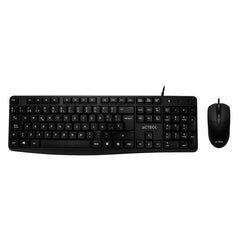 KIT TECLADO Y MOUSE ALAMBRICO ACTECK (AC-928984) MK210,USB,105 TECLAS,CABLE 1.5 MTS,NEGRO-1