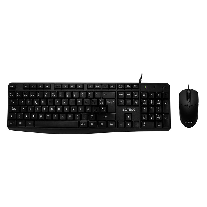 KIT TECLADO Y MOUSE ALAMBRICO ACTECK (AC-928984) MK210,USB,105 TECLAS,CABLE 1.5 MTS,NEGRO-1