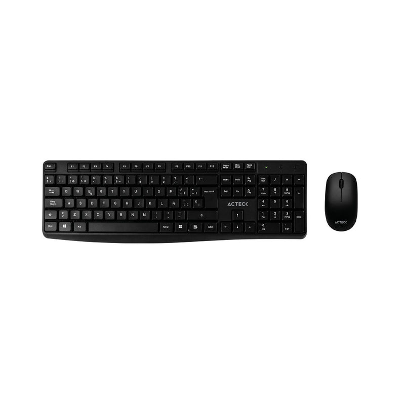 KIT TECLADO Y MOUSE INALAMBRICO ACTECK (AC-931755) COMBO CREATOR MK440,RF USB,105 TEC,1000 DPI,NEGRO-1