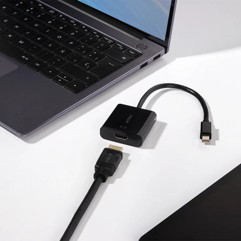 ADAPTADOR ACTECK (AC-934770) SHIFT PLUS AH430,MINI DISPLAY PORT MACHO A HDMI HEMBRA,4K,NEGRO-2