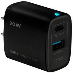 CARGADOR DE PARED ACTECK (AC-935555) ENERGON PRIME CP420, CARGA RAPIDA, 20W, 1 X USB-1