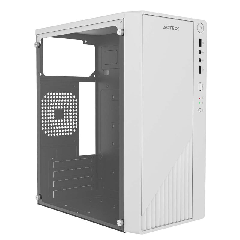 GABINETE ACTECK (AC-939522) KIOTO GC220 MICRO ATX,FUENTE 500W,2*USB 2.0,PANEL ACRILICO,BLANCO-1