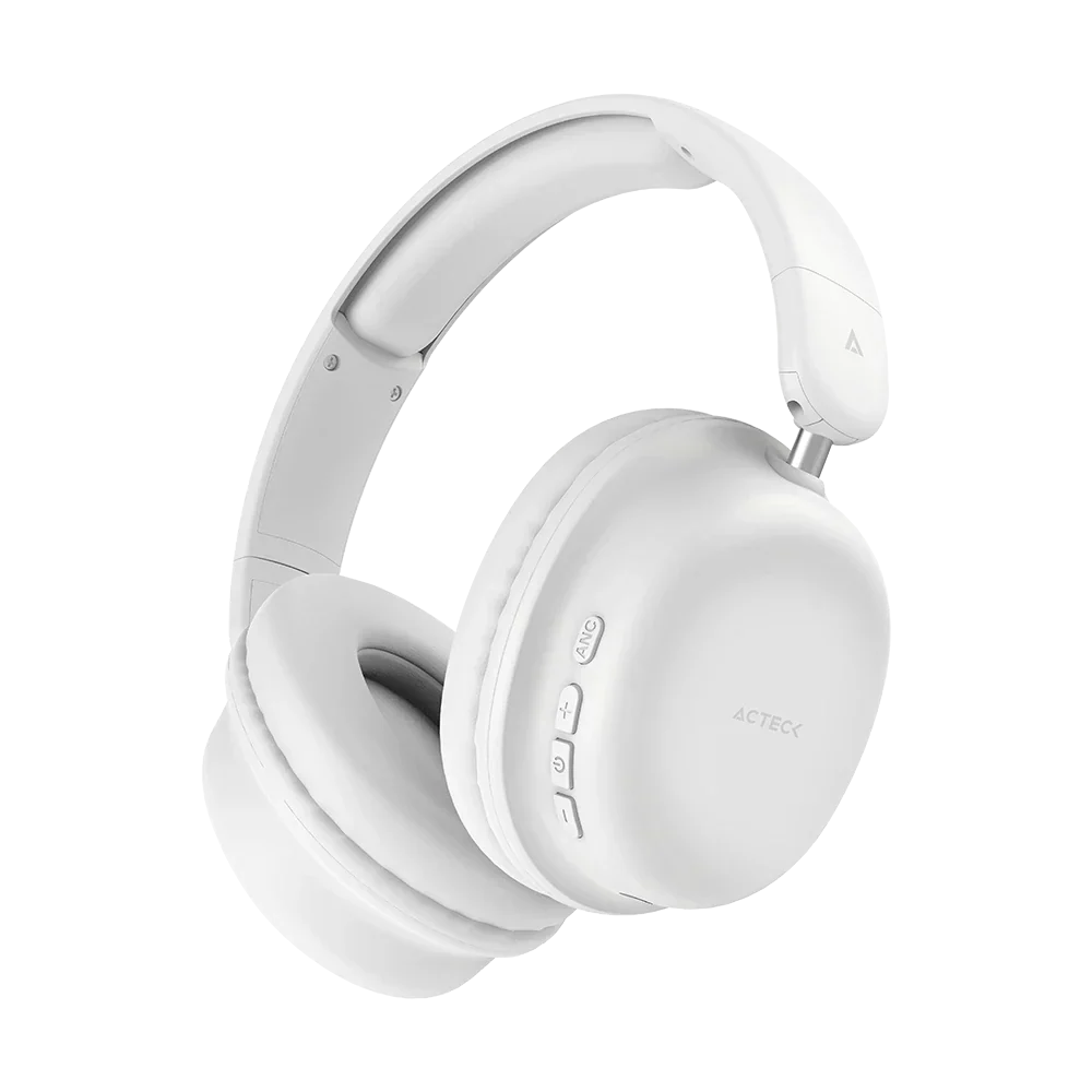 AUDIFONOS ACTECK (AC-940955)HONOUR 2PLUS HP626,INALAMBRICOS,BLUETOOTH 5.4,HASTA 25 HRS BATERIA, BLANCO
