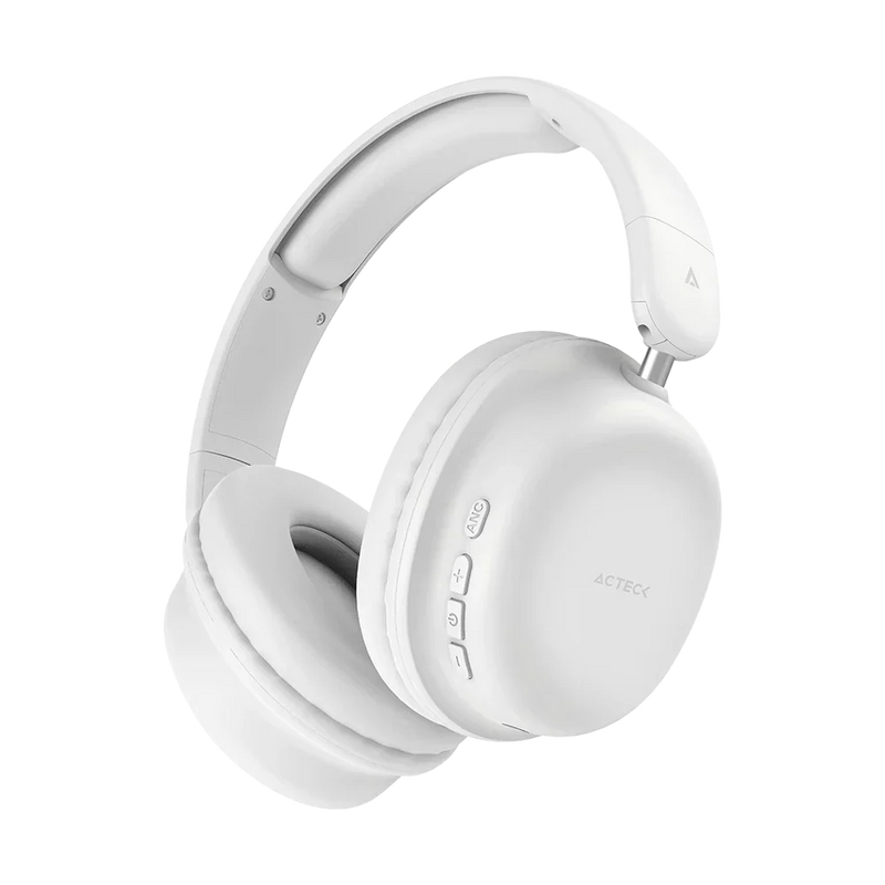 AUDIFONOS ACTECK (AC-940955)HONOUR 2PLUS HP626,INALAMBRICOS,BLUETOOTH 5.4,HASTA 25 HRS BATERIA, BLANCO