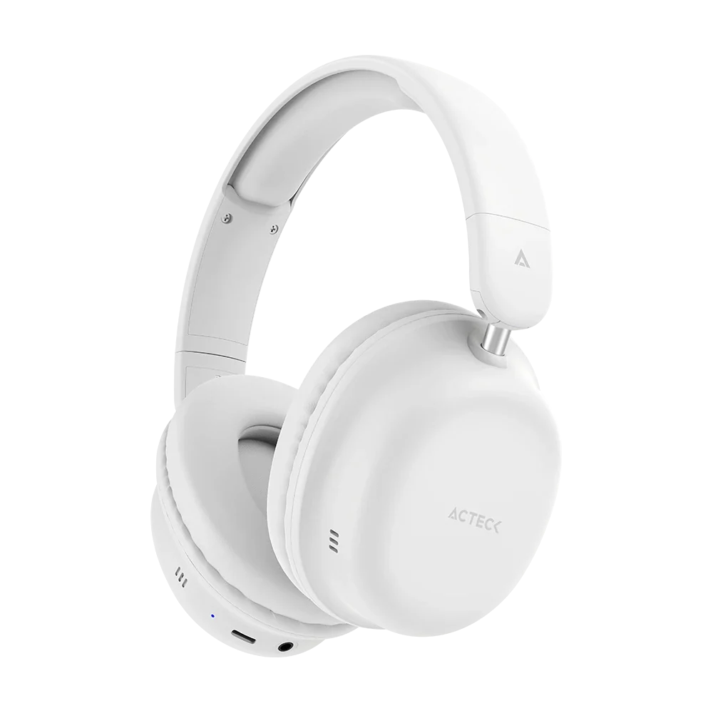 AUDIFONOS ACTECK (AC-940955)HONOUR 2PLUS HP626,INALAMBRICOS,BLUETOOTH 5.4,HASTA 25 HRS BATERIA, BLANCO