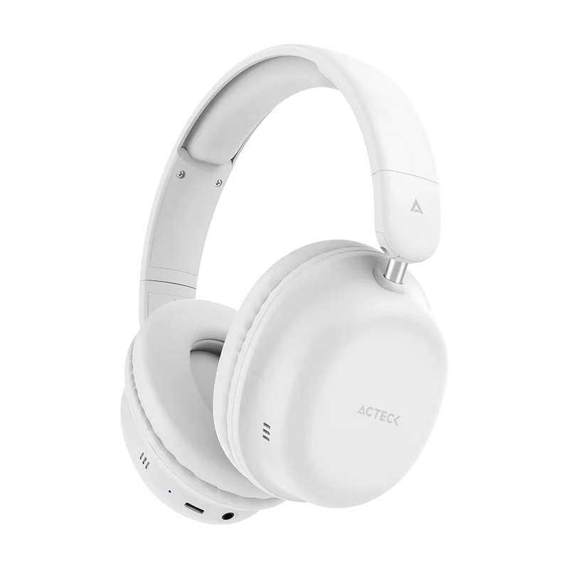 AUDIFONOS ACTECK (AC-940955)HONOUR 2PLUS HP626,INALAMBRICOS,BLUETOOTH 5.4,HASTA 25 HRS BATERIA, BLANCO