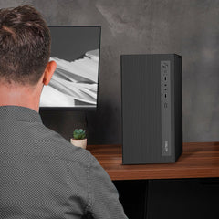GABINETE ACTECK(AC-943802)ZARETH GI210F,M-ATX,FUENTE 500W,2*USB A 2.0,FULL METALICO+FRENTE SOLIDO,NEGRO