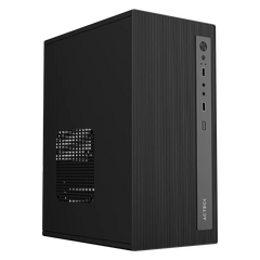 GABINETE ACTECK(AC-943802)ZARETH GI210F,M-ATX,FUENTE 500W,2*USB A 2.0,FULL METALICO+FRENTE SOLIDO,NEGRO