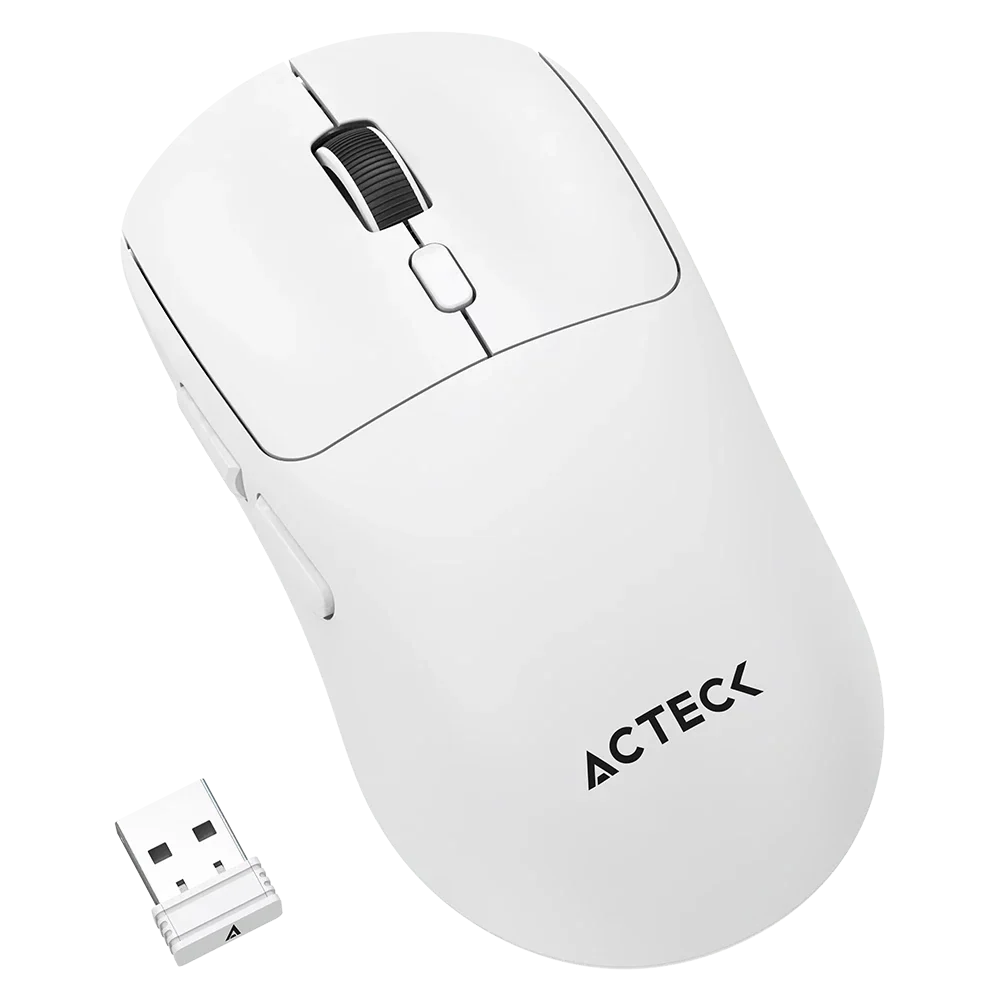 MOUSE INALAMBRICO ACTECK(AC-945653)INSTINCT CLICK MI484,HASTA 3200 DPI,2.4 GHZ+BT,6 BOTONES,RECARGALE,BLANCO