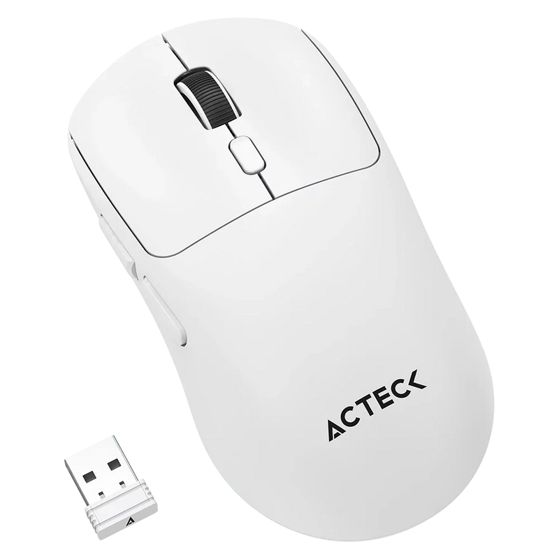 MOUSE INALAMBRICO ACTECK(AC-945653)INSTINCT CLICK MI484,HASTA 3200 DPI,2.4 GHZ+BT,6 BOTONES,RECARGALE,BLANCO