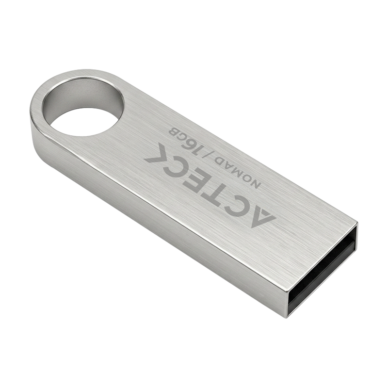MEMORIA USB ACTECK (AC-946209) NOMAD METAL MUF-16000, 16 GB, USB 2.0, METALICA, PLATA