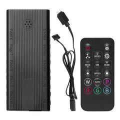 HUB CONTROLADOR XZEAL (XZHUB01B) XZ1116, PARA VENTILADORES XZEAL, ARGB, CON CABLE ADAPTADOR DE 3 Y 4 PINES, INCLUYE CONTROL-1