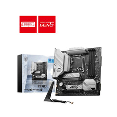 MOTHERBOARD MSI (B760M PROJECT ZERO) SOCKET 1700, 4*DDR5 7800 MHZ, HDMI, DP, 2*M.2, MICRO ATX-1