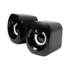 BOCINAS 2.0 ACTECK (AC-935272) ESENCE BASIC AS215, 2*3 W RMS, AUX 3.5, LED, NEGRO-1