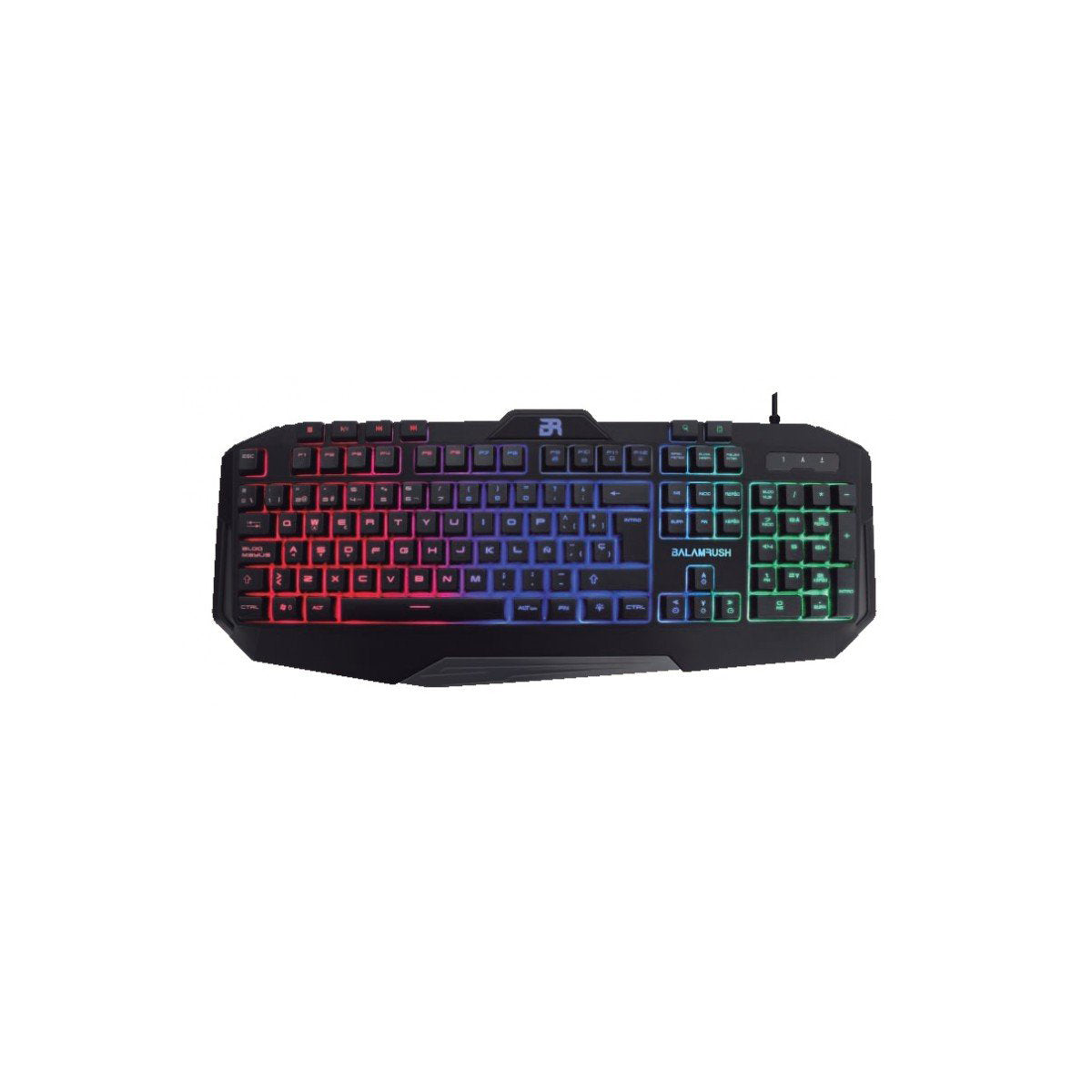TECLADO ALAMBRICO BALAM RUSH (BR-929639) GUNFIRE,USB,111 TECLAS,LED,3 COLORES,CABLE 1.8M,NEGRO