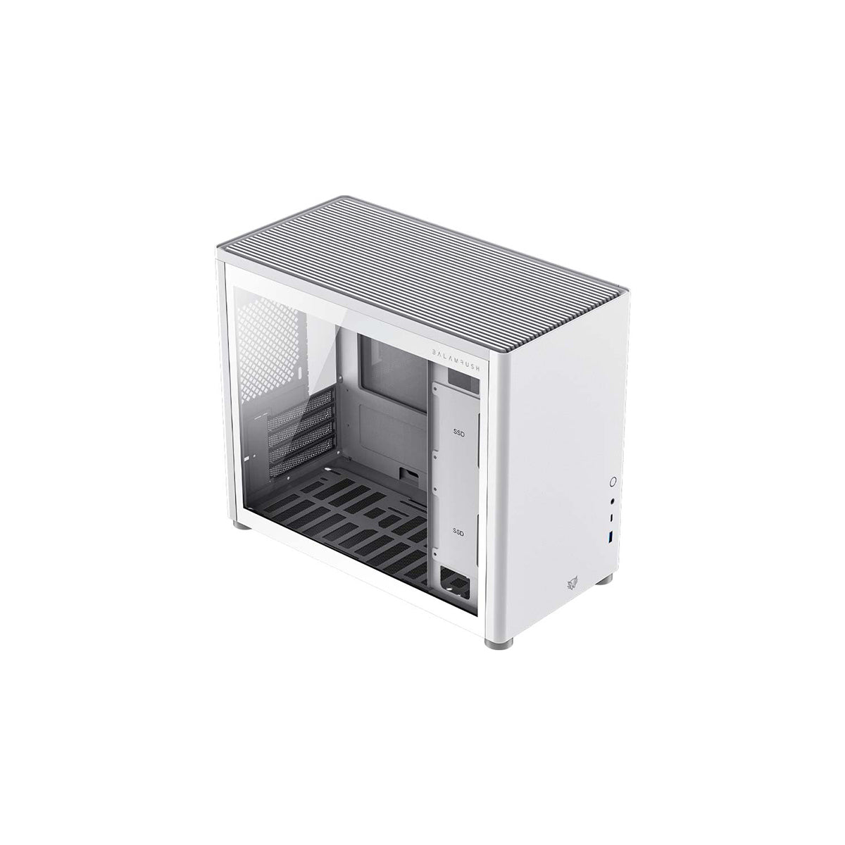 GABINETE BALAM RUSH (BR-935647) ERIS FROST GI985,MICRO ATX,1*USB 3.0,1*USB C,CRISTAL TEMP,BLANCO-1