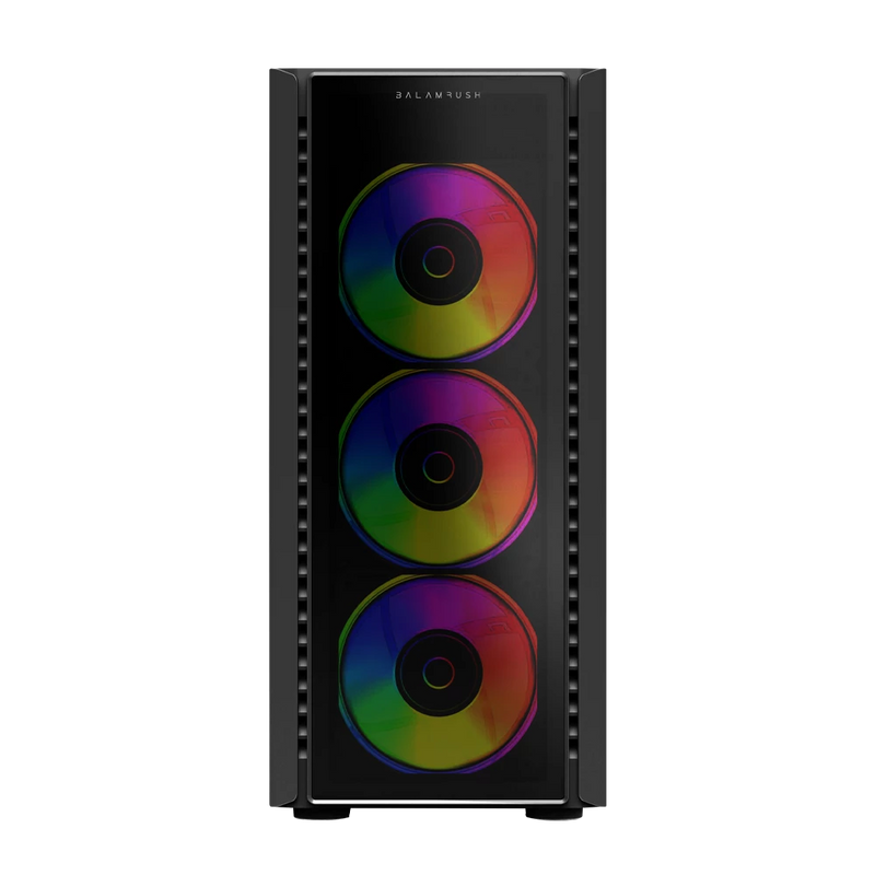 GABINETE BALAM RUSH(BR-935968)DRAGONFLY PERFORM AIRCOOL GM590AB,MAX ATX,S/FUENTE,PANEL IZQ CRISTAL+FRENTE MESH,NEGRO