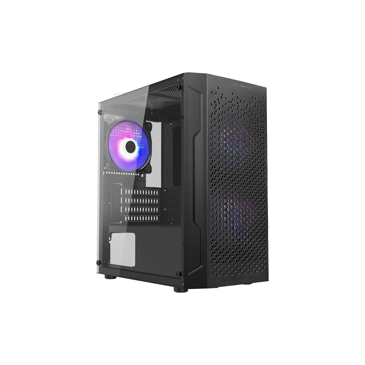 GABINETE BALAM RUSH (BR-936118) ARTIC GI725,MICRO ATX,1*USB 3.0,CRISTAL TEMP,NEGRO