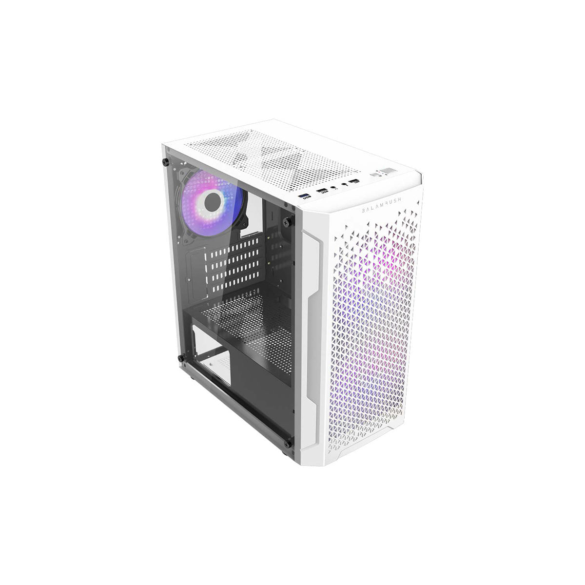 GABINETE BALAM RUSH (BR-936125) ARTIC GI725,MICRO ATX,1*USB 3.0,CRISTAL TEMP,BLANCO-1