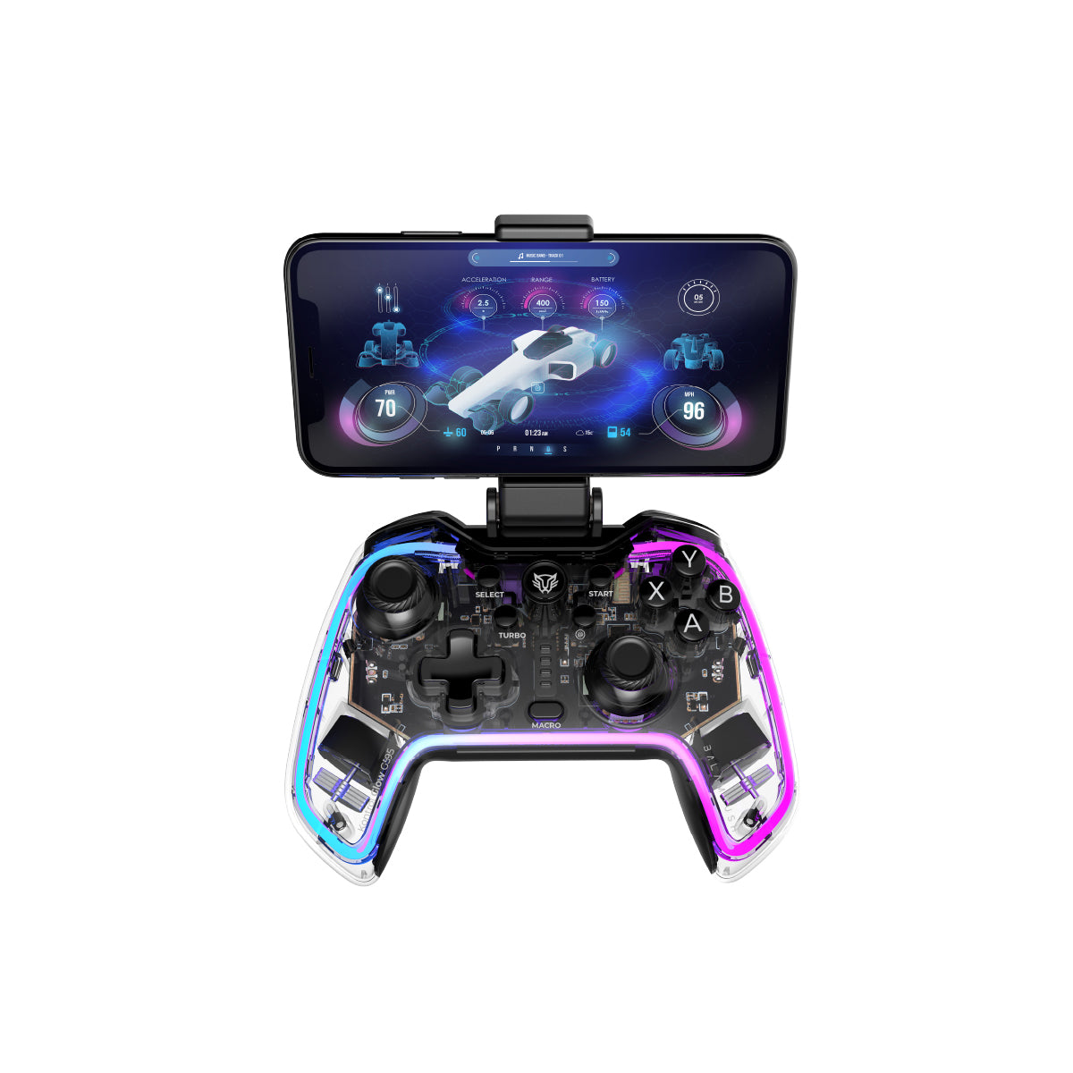 GAMEPAD BALAM RUSH (BR-936910) GLOW G595,BT 5.0,ANDROID,IOS,PS3,PS4,PC,NINTENDO SWITCH,RGB,BAT 7HRS