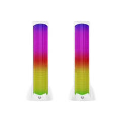 BOCINAS BALAM RUSH (BR-936989) GLIMM TOWER BG575,10W RMS,RGB 3 MODOS,AUX,BT,2.0 CANALES,BLANCO-1