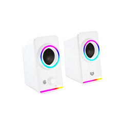 BOCINAS BALAM RUSH (BR-937009) GLIMER STYLE BG565,10W RMS,RGB 3 MODOS,AUX,BT,2.0 CANALES,BLANCO-1