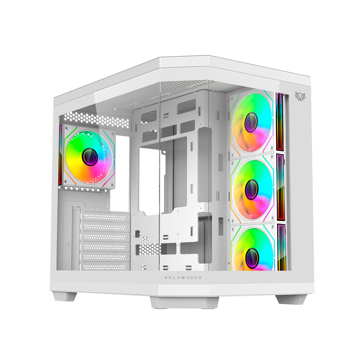 GABINETE BALAM RUSH (BR-938686) TANK MASTER 9600TB,ATX,1*USB 3.0,1*USB 2.0,CRISTAL TEMP,4 FAN,BLANCO-1